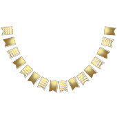 Chevron & Gold Party Bunting Banner (Alle)
