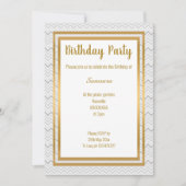 CHEVRON GRAY LAYER GOLD ALLE OCCASION BIRTHDAY KAART (Voorkant)