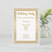 CHEVRON GRAY LAYER GOLD ALLE OCCASION BIRTHDAY KAART (Staand voorkant)