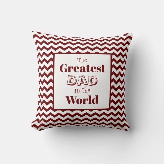 Chevron Greatest Dad in World Kussen (Voorkant)