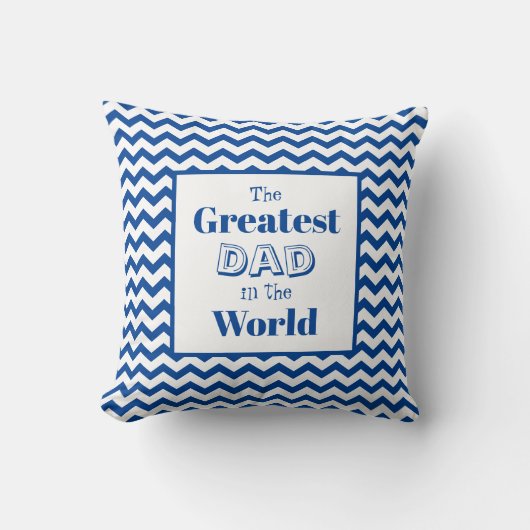 Chevron Greatest Dad in World Kussen (Voorkant)