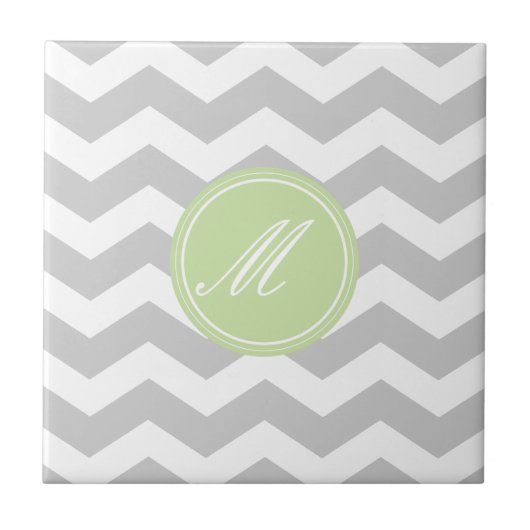 Chevron gris avec carreaux Monogram (Devant)