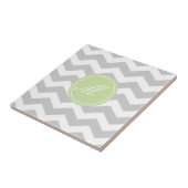Chevron gris avec carreaux Monogram (Côté)