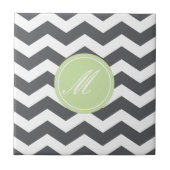 Chevron gris avec carreaux Monogram (Devant)