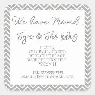 Chevron gris Changer d'adresse Stickers personnali