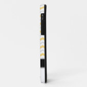 Chevron gris et jaune Monogram iPhone 5 Coque (Dos/Gauche)