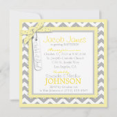 Chevron Impression et Cravate Baptême Invitation S (Dos)