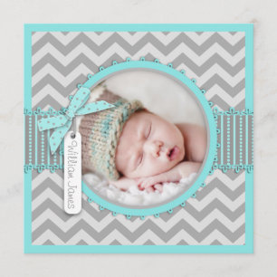Chevron Imprimer Carte photo Faire-part de naissan