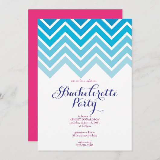 CHEVRON - Invitation à sortir les filles BACHELORE (Devant / Derrière)