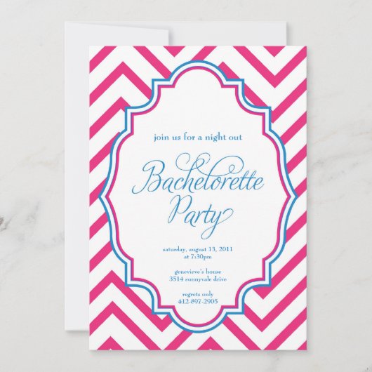 CHEVRON - Invitation à sortir les filles BACHELORE (Devant)