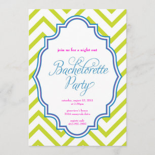 CHEVRON - invitation BACHELORETTE- de filles de la