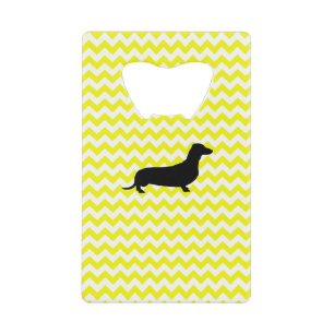 Chevron jaune citron avec Dachshund
