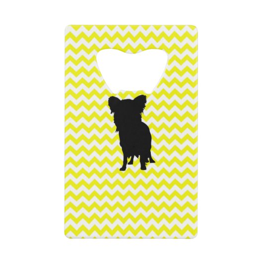 Chevron Jaune Citron Avec Silhouette Yorkie (Devant)