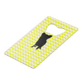 Chevron Jaune Citron Avec Silhouette Yorkie (Devant Angle)