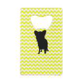 Chevron Jaune Citron Avec Silhouette Yorkie (Dos)