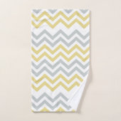 Chevron Jaune Et Gris À La Tendance (Serviette à main)