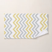 Chevron Jaune Et Gris À La Tendance (Serviette à main)