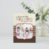 Chevron Kerstfoto Briefkaarten (Staand voorkant)