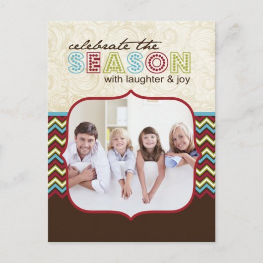 Chevron Kerstfoto Briefkaarten (Voorkant)