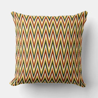 Chevron Kleuren zigzaggend Oranje, Gele Worp Kusse Kussen