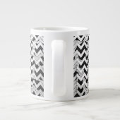 Chevron Koe Black en White Jumbo Beker (Achterkant)