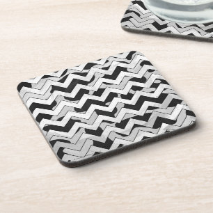 Chevron Koe Black en White Onderzetter