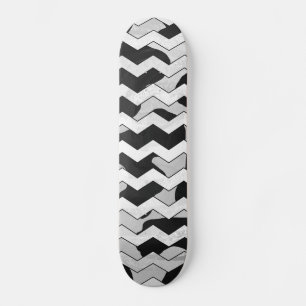Chevron Koe Black en White Skateboard