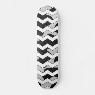 Chevron Koe Black en White Skateboard