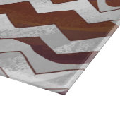 Chevron Koe Brown and White Print Snijplank (Hoek)