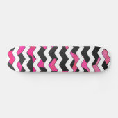 Chevron Koe Roze en Zwart Skateboard (Horizontaal)