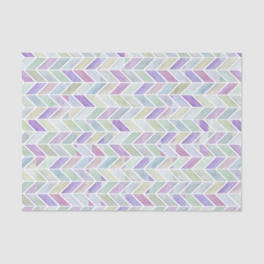 Chevron Lavender Limoen Tissuepapier (Voorkant)