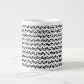 Chevron Leopard Grey and Light Grey Print Extra Grote Mok (Voorkant)