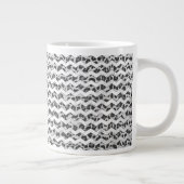 Chevron Leopard Grey and Light Grey Print Extra Grote Mok (Rechts)