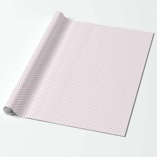 Chevron Line Light Roze op wit |XL| Cadeaupapier (Uitgerold)