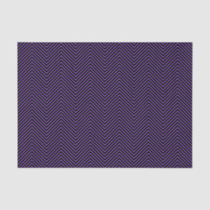 Chevron Line Tissue Paper - Paars op zwart Tissuepapier