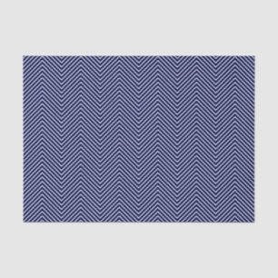 Chevron Line Tissue Paper - White on Navy Blue Tissuepapier