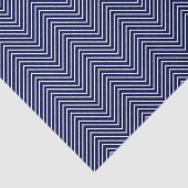 Chevron Line Tissue Paper - White on Navy Blue Tissuepapier (Detail)