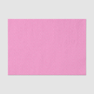 Chevron Line Tissue Paper - White on Pink Tissuepapier