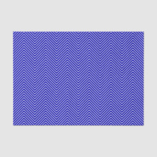 Chevron Line Tissue Paper - White on Royal Blue Tissuepapier