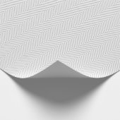 Chevron Line Wrapping Paper - Grijs op wit Cadeaupapier (Hoek)