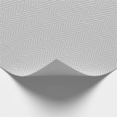 Chevron Line Wrapping Paper - White on Grey Cadeaupapier (Hoek)