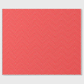 Chevron Line Wrapping Paper - White on Red |XL| Cadeaupapier (Vlak)