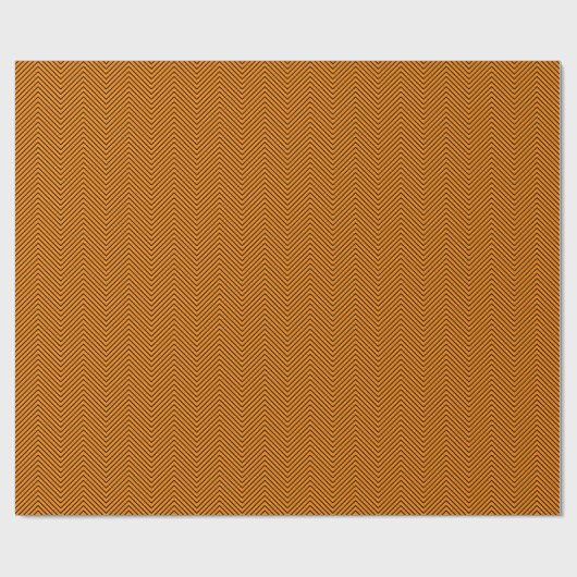 Chevron Line Wrapping Paper - zwart op Oranje Cadeaupapier (Vlak)