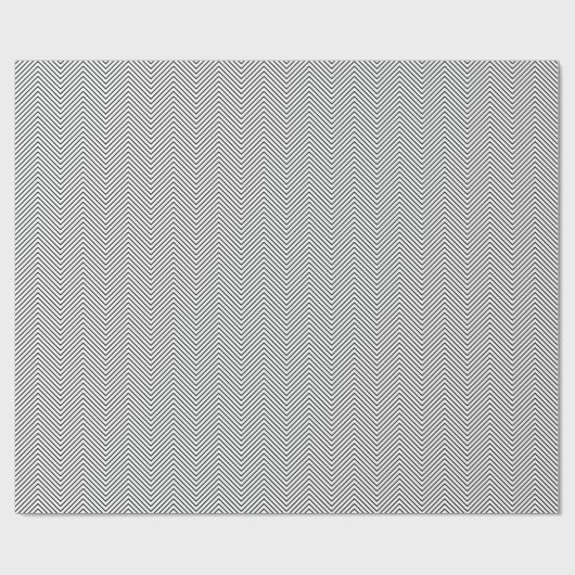 Chevron Line Wrapping Paper - zwart op wit Cadeaupapier (Vlak)