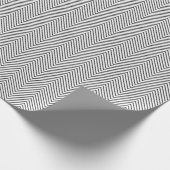 Chevron Line Wrapping Paper - zwart op wit Cadeaupapier (Hoek)