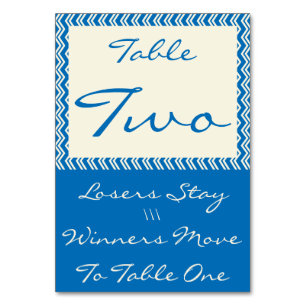 Chevron Linen Bunco Tafelkaart #2 Kaart