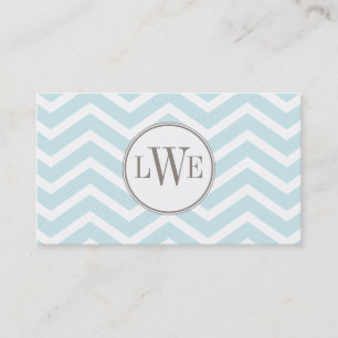 Chevron Monogram Calling Card Contactkaartje