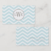 Chevron Monogram Calling Card Contactkaartje (Voorkant / Achterkant)