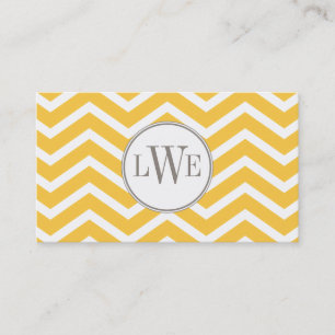Chevron Monogram Calling Card Contactkaartje