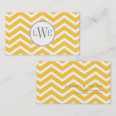 Chevron Monogram Calling Card Contactkaartje (Voorkant / Achterkant)